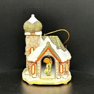 Vintage 2001 MJ Hummel Goebel "Bavarian Chapel" Porcelain Figurine Ornament